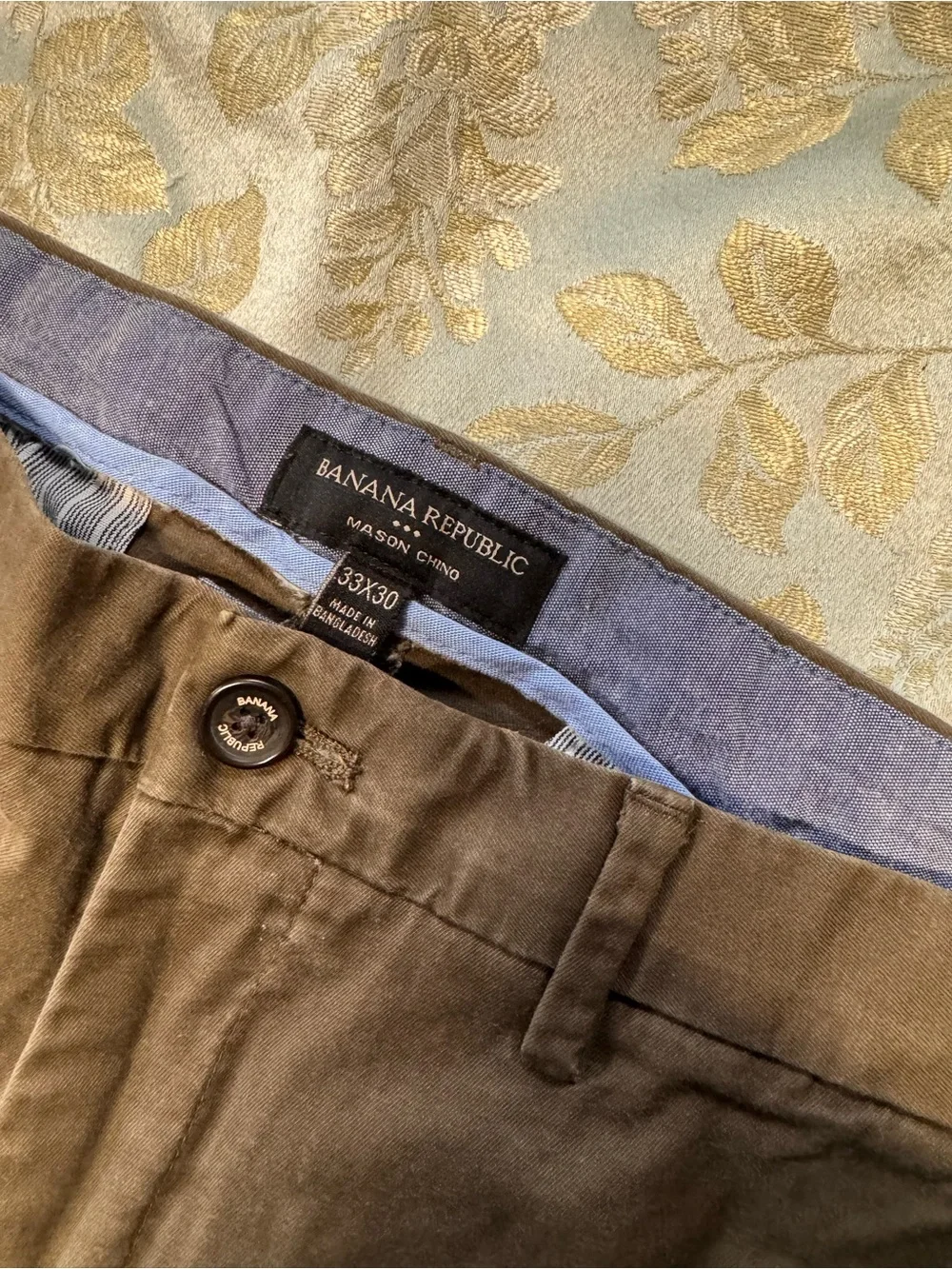 Banana Republic Men's Dark Brown Chino Pants